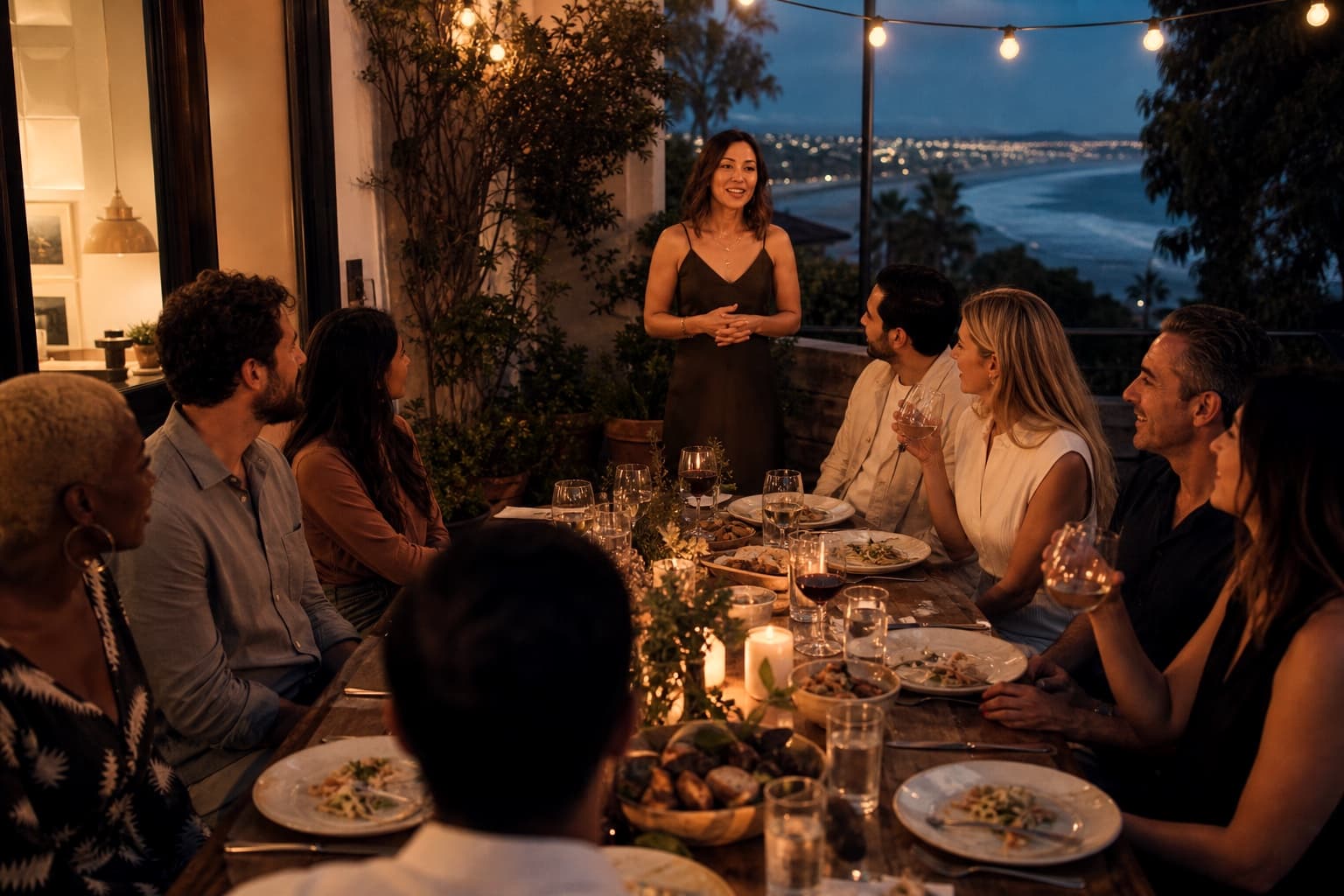 A supper club mid-evening
